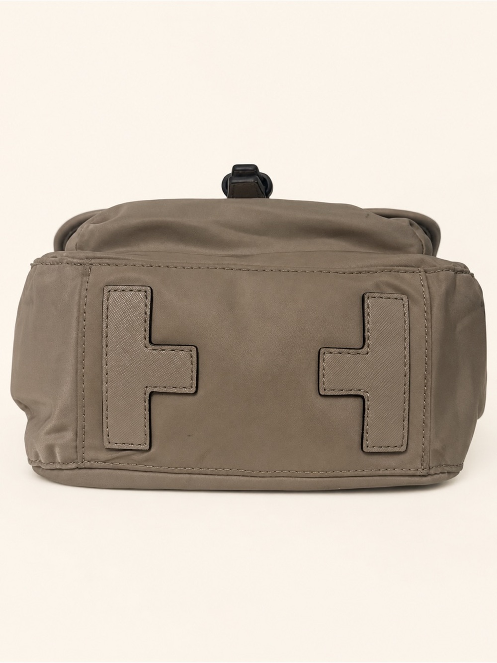 Tory Burch Scout Perry Nylon Crossbody Bag Taupe Adjustable Strap - Picture 5 of 11